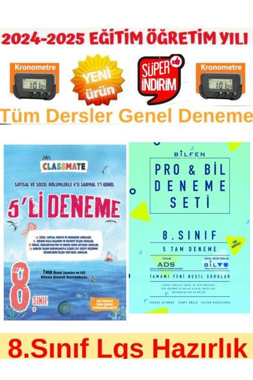 Okyanus Clas 8.Sınıf Lgs Tüm Dersler 5Li Deneme+Bilfen 8.Sınıf Lgs Probil Genel 5 li Deneme