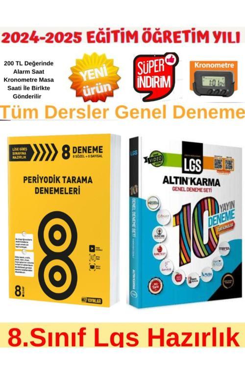 Hız 2025 8.Sınıf Periyodik 8 Tarama Deneme+Altın Karma 8.Sınıf Lgs 10 Yayın 10 Deneme+Kronometre