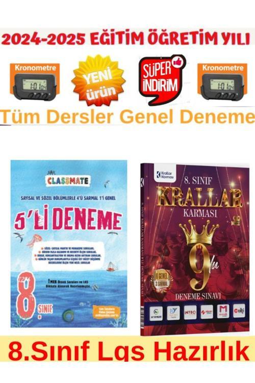 Okyanus Clas 8.Sınıf Lgs Tüm Dersler 5Li Deneme+Krallar Karması 8.Sınıf Lgs Genel 9 lu Deneme