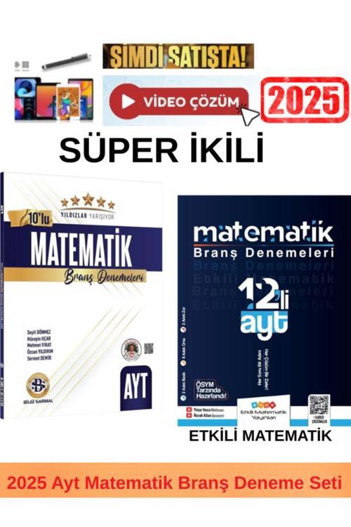 Yıldızlar 2025 Ayt Matematik 10 Lu Deneme+Etkili Matematik Ayt Matematik 12 Deneme+Kalem