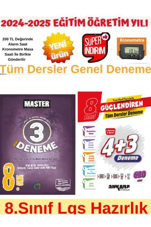 Okyanus Mas. 8.Sınıf Lgs Tüm Dersler 3lü Deneme+Ankara 8.Sınıf Lgs Tüm Ders 4+3 Genel Deneme