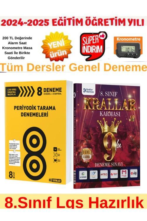HIZ 2025 8.Sınıf Periyodik 8 Tarama Deneme+Krallar Karması 8.Sınıf Lgs Genel 9 lu Deneme+Kronometre