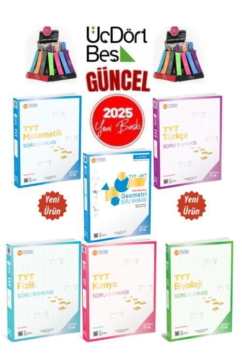 2025 Tyt Matematik-Türkçe-TytAytGeometri-Fizik-Kimya-Biyoloji(6Kitap)Soru Bankası Seti+Kalemlik
