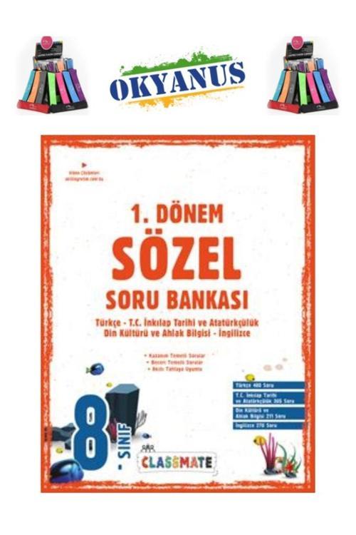 Güncel 8.Sınıf Lgs Hazırlık Classmate 1.Dönem Sözel Soru Bankası+Kalemlik