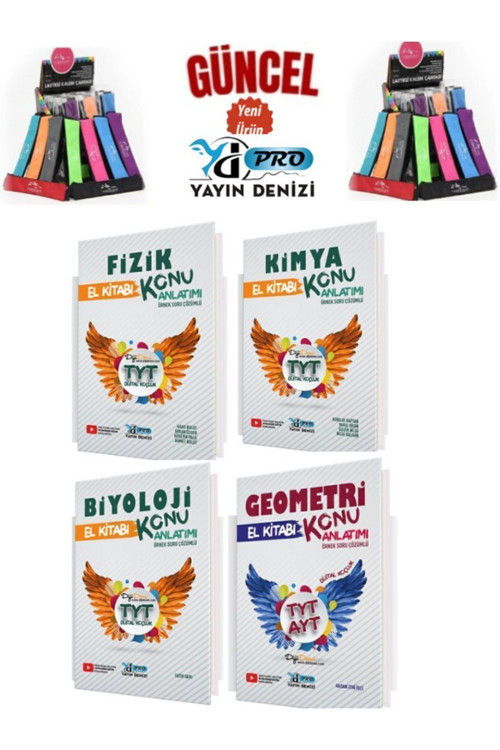 Güncel Tyt Fizik-Kimya-Biyoloji-TytAyt Geometri Örnek Çözümlü Konu Anlatım Seti+Kalemlik