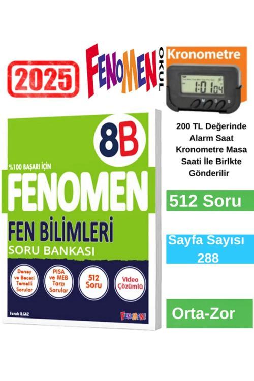 2025 Kurmay 8.Sınıf Lgs Hazırlık Fen Bilimleri 8B Soru Bankası+Kronometre