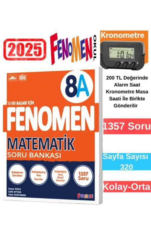 2025 Kurmay 8.Sınıf Lgs Hazırlık Matematik 8A Soru Bankası+Kronometre