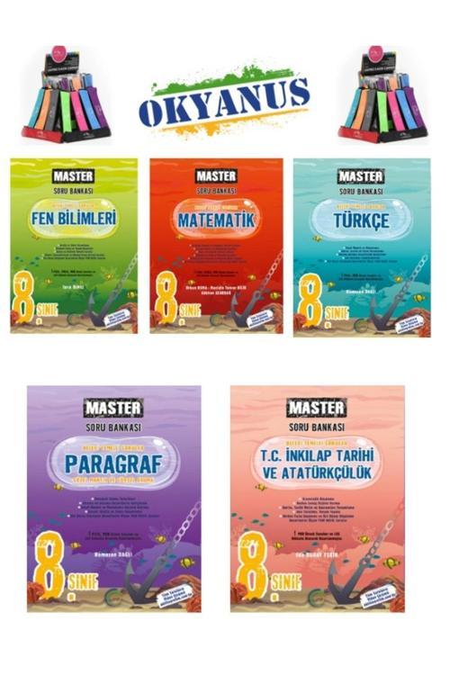 Güncel 8.Sınıf Lgs Hazırlık Master Türkçe-Matematik-Fen-Paragraf-İnk.Tar. Soru Bankası +Kalem