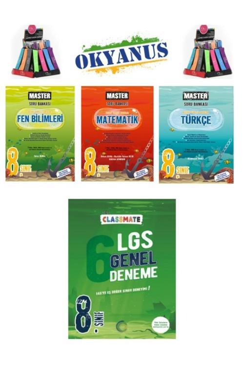 Güncel 8.Sınıf Lgs Hazırlık Master Türkçe-Matematik-Fen Soru Bankası+Lgs 6 Deneme+Kalemlik
