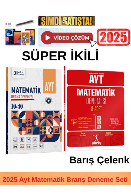Krallar Ayt Matematik 10x40 Deneme+Barış Ayt Matematik 8 Li Deneme+Kalem