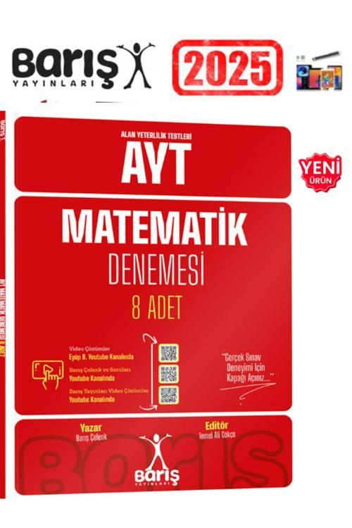 2025 Barış Çelenk Yayınları  AYT 8'li Matematik Denemesi+Kalem