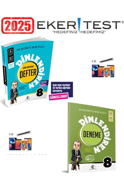 Eker Test 8.Sınıf Dinlendiren Defter Konu+Dinlendiren 20 Sarmal+20 Genel Deneme