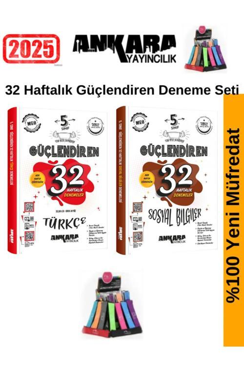 2025 5.Sınıf Güçlendiren Türkçe-Sosyal 32 Haftalık Deneme Seti+Kalemlik