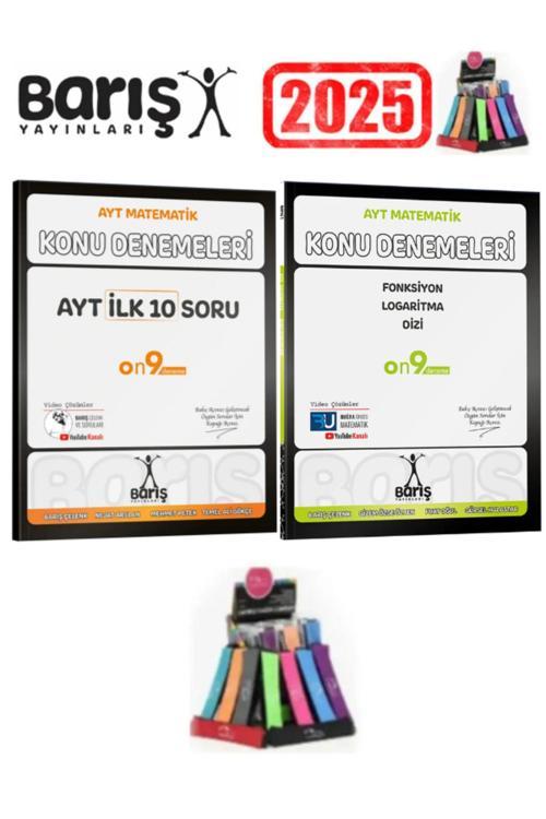 Üç Dört Beş Yayınları Barış 2025 Ayt İlk 10 Soru Konu Deneme+ Ayt Matematik Fonksiyon Logaritma Dizi Konu Deneme+Kalemlik