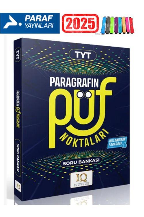 Paraf Yayınları Paraf IQ Yayınları TYT Paragrafın Püf Noktaları Soru Bankası+Kalemlik