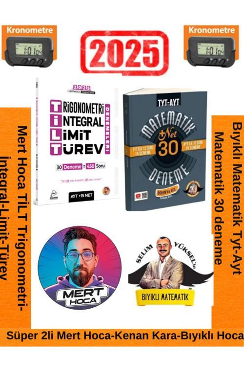 2025 AYT TİLT Denemeleri-Bıyıklı TYT İlk 12 - AYT İlk 10 Soru Matematik 30 Deneme+Kronometre