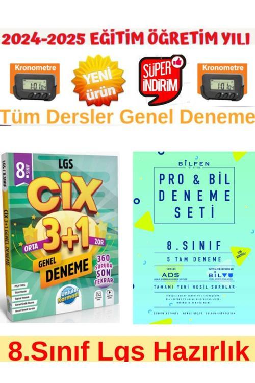 Ünlüler 8.Sınıf Cix 3+1 Lgs Tüm Ders 3+1 Deneme+Bilfen 8.Sınıf Lgs Probil Genel 5 li Deneme