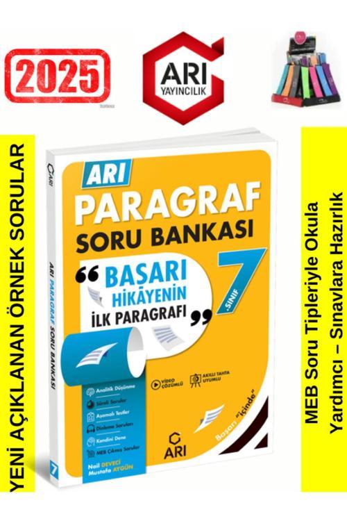 Arı Yayıncılık 2025 7.Sınıf Paragraf %100 Yeni Müfredat-Nesil Soru Bankası+Kalemlik
