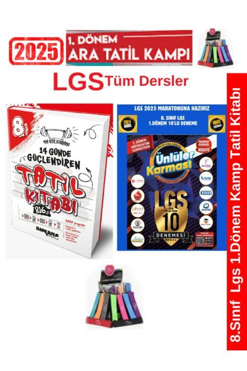 2025 8.Sınıf Güçlendiren Lgs 1.Dönem Soru Bankası+Ünlüler 1.Dönem 10 Farklı Yayın Deneme+Kalemlik
