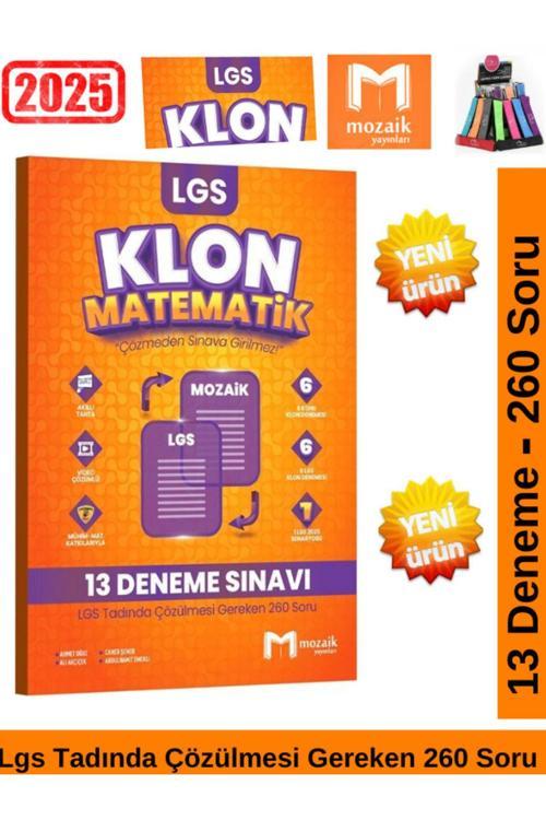 Mozaik 2025 8.Sınıf Klon Lgs Hazılık Matematik 13 Deneme Sınavı 260 Soru Deneme Kitabı+Kalemlik