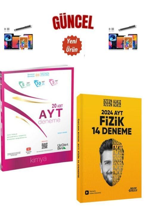 Güncel Ayt Kimya Video Çözümlü 20 Deneme+Özcan Aykın Parlayan Proje Ayt Fizik 14 Deneme+Kalem