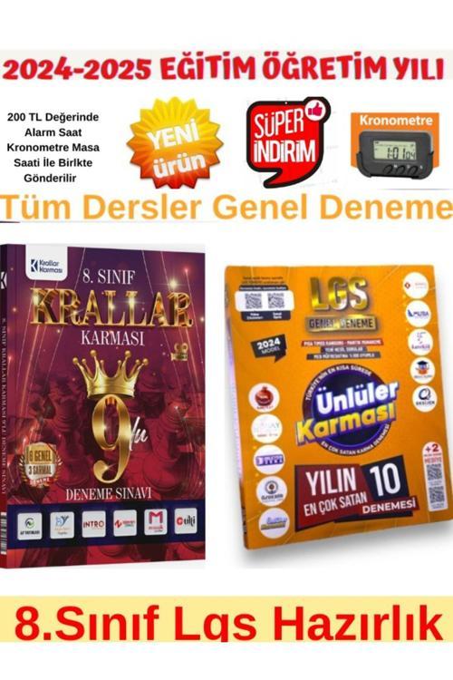 Krallar Karması 8.Sınıf Lgs Genel 9 lu Deneme+Ünlüler 8.Sınıf 10+5 Farklı Yayın Karma Deneme