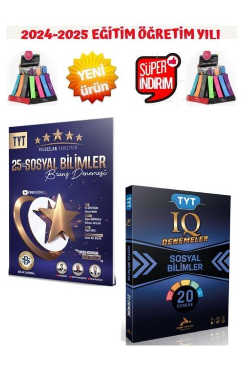 Yıldızlar Yarışıyor Tyt 2025 Sosyal 25 Deneme+Paraf IQ Tyt Sosyal 20 Deneme+Kalemlik