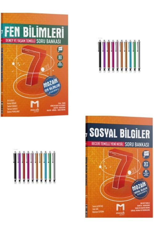 Mozaik 2026-2027 5.Sınıf Fen-Sosyal Soru Bankası Seti+Dokunmatik Kalem