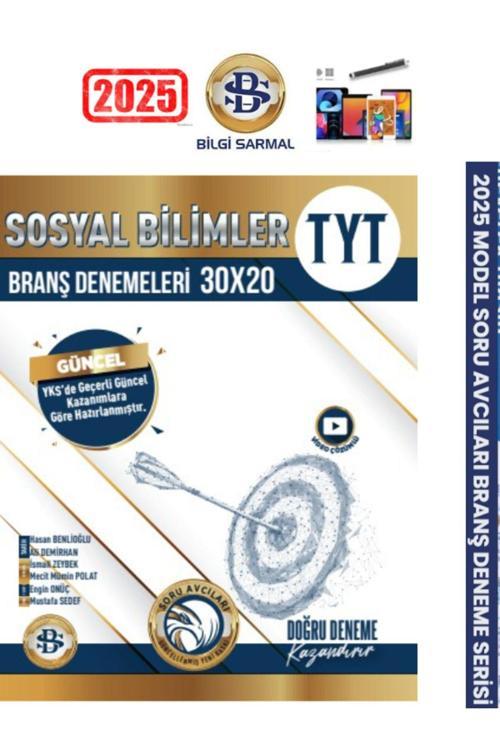 2024-2025 Tyt Sosyal Bilimler 30x20 (600 Soru) Soru Avcısı Branş Denemesi+Android Kalem