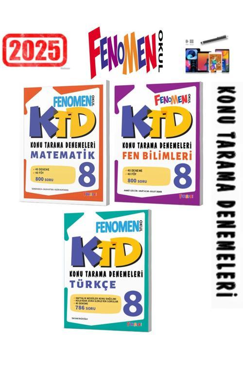 2025 8.Sınıf Lgs KTD Matematik-Türkçe-Fen Konu Tarama Denemeleri+Android Kalem