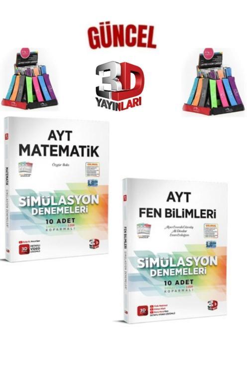 Fenomen Yayıncılık 2025 3D Çözüm Ayt Matematik(10)-Fen(10) 20 Adet Deneme Seti+Cambridge Kalemlik
