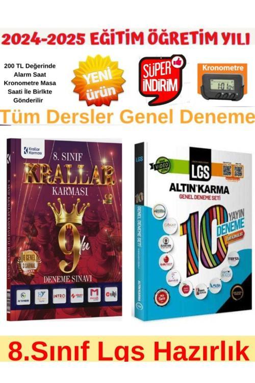 Krallar Karması 8.Sınıf Lgs Genel 9 lu Deneme+Altın Karma 8.Sınıf Lgs 10 Yayın 10 Deneme+Kronometre
