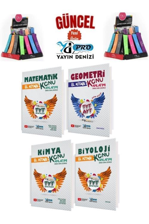Güncel Tyt Matematik-Kimya-Biyoloji-TytAyt Geometri Örnek Çözümlü Konu Anlatım Seti+Kalemlik