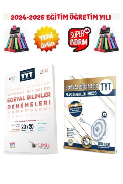 Limit 2025 Tyt Sosyal Bilimler 20x20 Deneme+Sarmal Tyt 30x20 Deneme Seti+Kalemlik