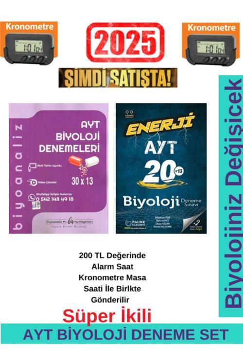 Biyoanaliz 2025 AYT Biyoloji 30x13 Denemeleri+Palme Ayt Enerji Biyoloji 20 Branş Deneme+Kronometre