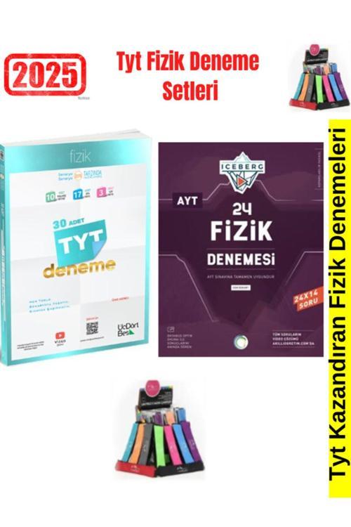 2025 Tyt Fizik 30 Adet Deneme+Okyanus Iceberg Tyt Fizik 24 AdetDeneme Seti(Tırtıl Kitap)+Kalemlik