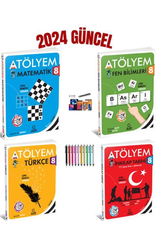 Arı 2024 Lgs Hazırlık 8.Sınıf Atölye Tüm Dersler (Mat-Fen-Türkçe-İnk) Soru Bankası Set Yazılı Eki Kalem