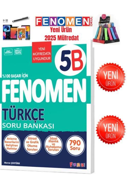 2025 5.Sınıf Güncel (Yeni) Türkçe(B)Zor(790Soru)Soru Bankası+Kalem+Kalemlik