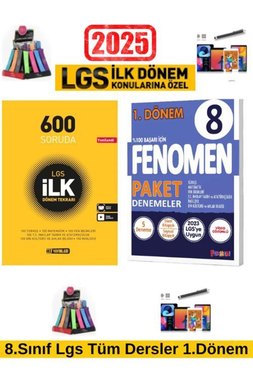 Hız 2025 8.sınıf Lgs 600 Soruda 1.dönem Tekrar Fenomen 1.dönem 8 Adet Paket Deneme Kalemlik
