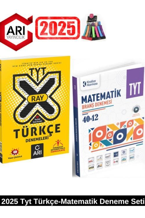 Arı X-Ray Tyt Türkçe Konu ve Branş Deneme+Krallar Karması Tyt Matematik 12x40 Deneme