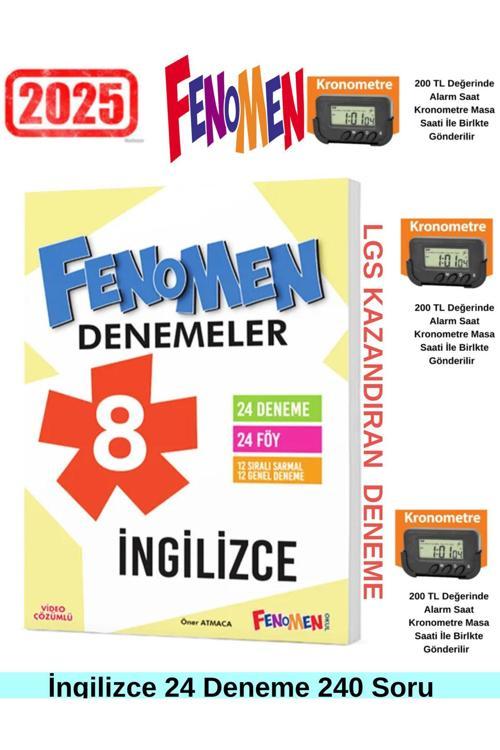 2025 8.Sınıf Lgs Hazırlık İngilizce Video Çözümlü 24 Deneme+Kronometre