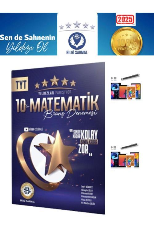 Bilgi Sarmal Yayınları Güncel Tyt Matematik Yıldızlar Yarışıyor Video Çözümlü 10 Branş Deneme+Dokunmatik Kalem