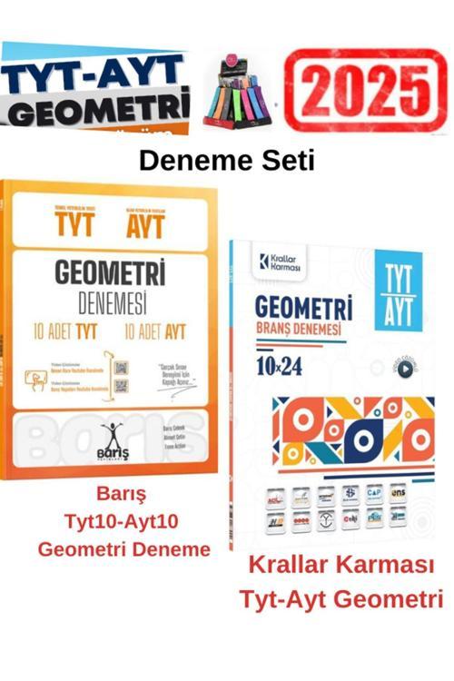 Barış 2025 Tyt-Ayt Geometri Tyt10-Ayt10 Deneme-Krallar Geometri Tyt-Ayt 10x24 Deneme Seti+Kalemlik