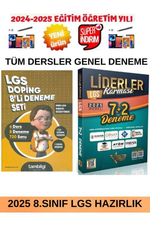 Liderler Karması 2025 8.Sınıf Lgs 7+2 Deneme+Tam Bilgi Tüm Dersler Lgs Doping 8 Deneme Seti