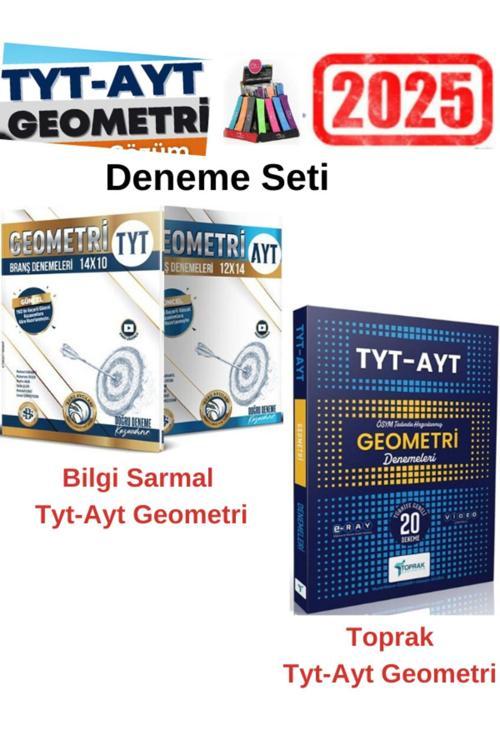2025 Tyt-Ayt Geometri Tyt14-Ayt12 Deneme+Toprak Tyt Ayt Geometri 20 Deneme+Kalemlik