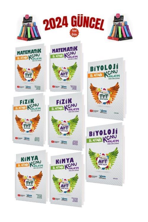 Güncel Tyt-Ayt Matematik-Fizik-Kimya-Biyoloji Video Anlatımlı Konu Anlatımlı El Kitabı+ Kalemlik