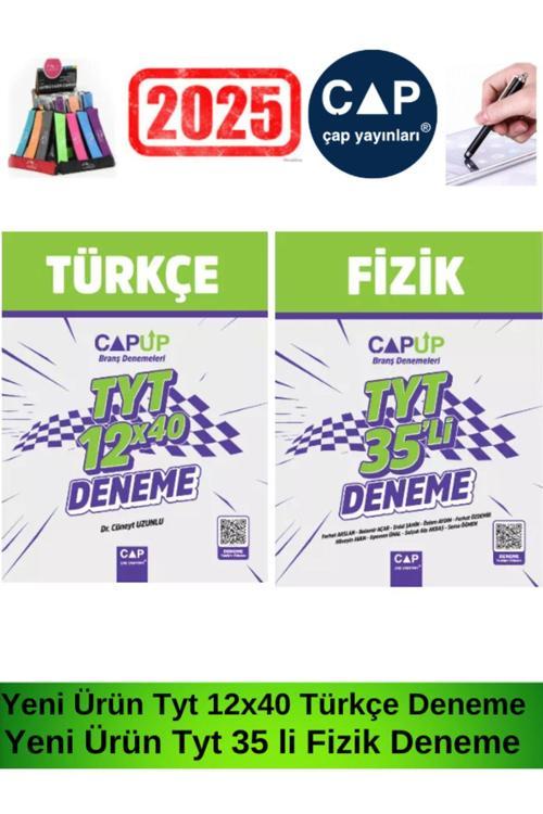 Çap Up 2025 Tyt Türkçe12x40-Fizik35 li Branş Deneme Seti+Kalem+Lastikli Kalemlik