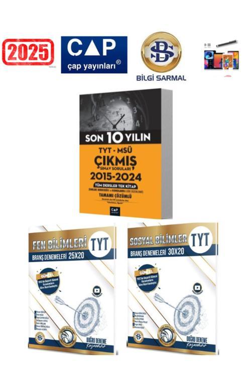 Çap Tyt-Msü Son 10 Yıl Çıkmış Sorular+Bilgi Sarmal Tyt Fen-Sosyal Deneme Seti+Kalem