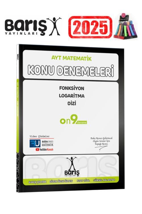 2025 Barış Çelenk Yayınları AYT Matematik Fonksiyon Logaritma Dizi Konu Denemeleri+Kalemlik