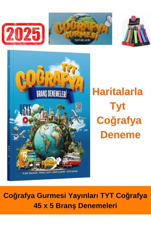 Coğrafya Gurmesi Yayınları TYT Coğrafya 45 x 5 Branş Denemeleri+Kalemlik(Yeni Ürün)